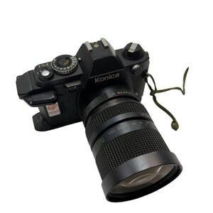 Konica FS-1 35mm SLR Film Camera with 35-105mm Zoom Lens and UV Filter